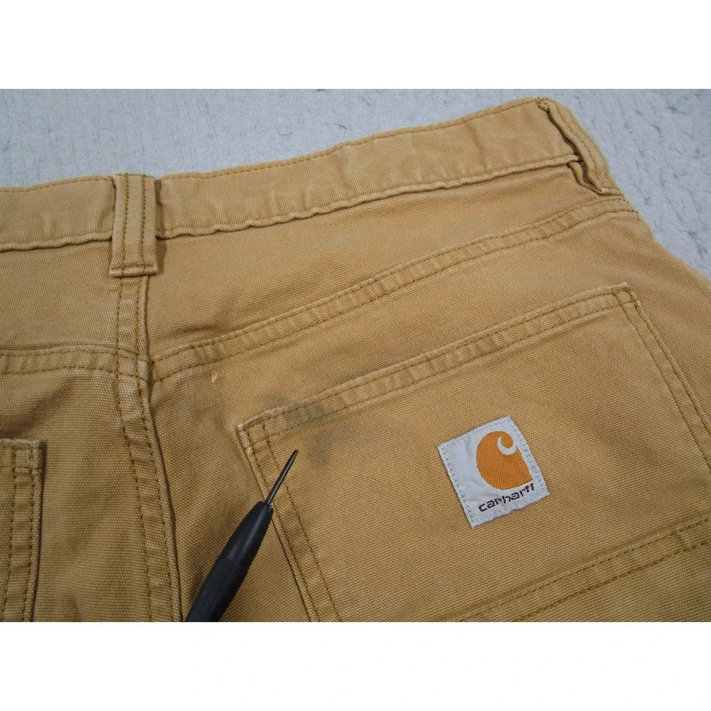 Carhartt Rugged Flex Relaxed Fit Canvas Work Pants Brown BN2517-M Mens 31x32